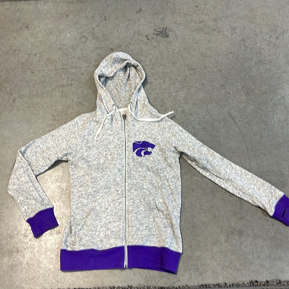Like new women’s Pressbox by Royce Apparel zip up, KSU hoodie, size medium
